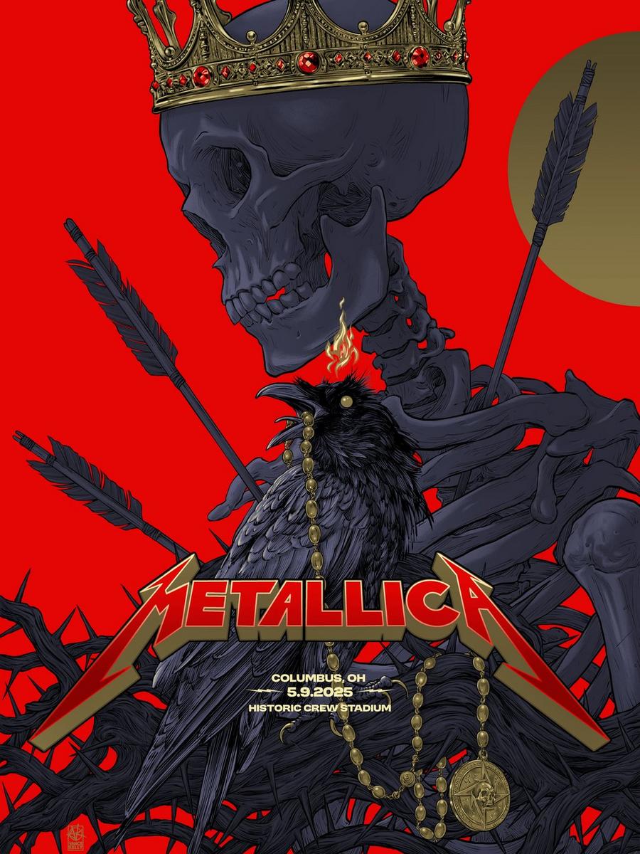 Concert Poster from Metallica's show at the Sonic Temple Art & Music Festival on May 9, 2025.