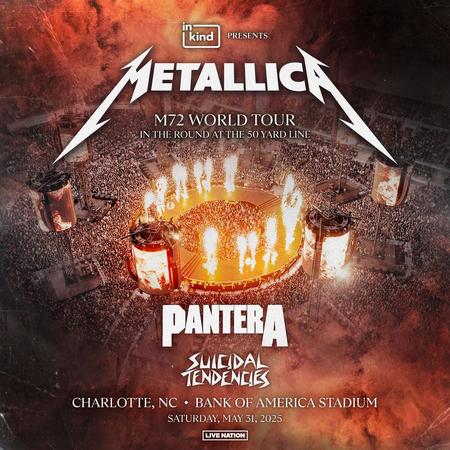 Metallica at Bank of America Stadium in Charlotte, North Carolina on May 31, 2025, on the M72 World Tour