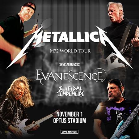 Metallica at Optus Stadium in Perth, Australia on November 1, 2025, on the M72 World Tour