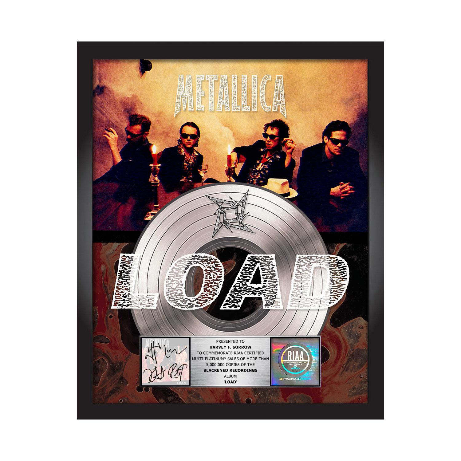 Load Platinum Award Plaque - Signed
