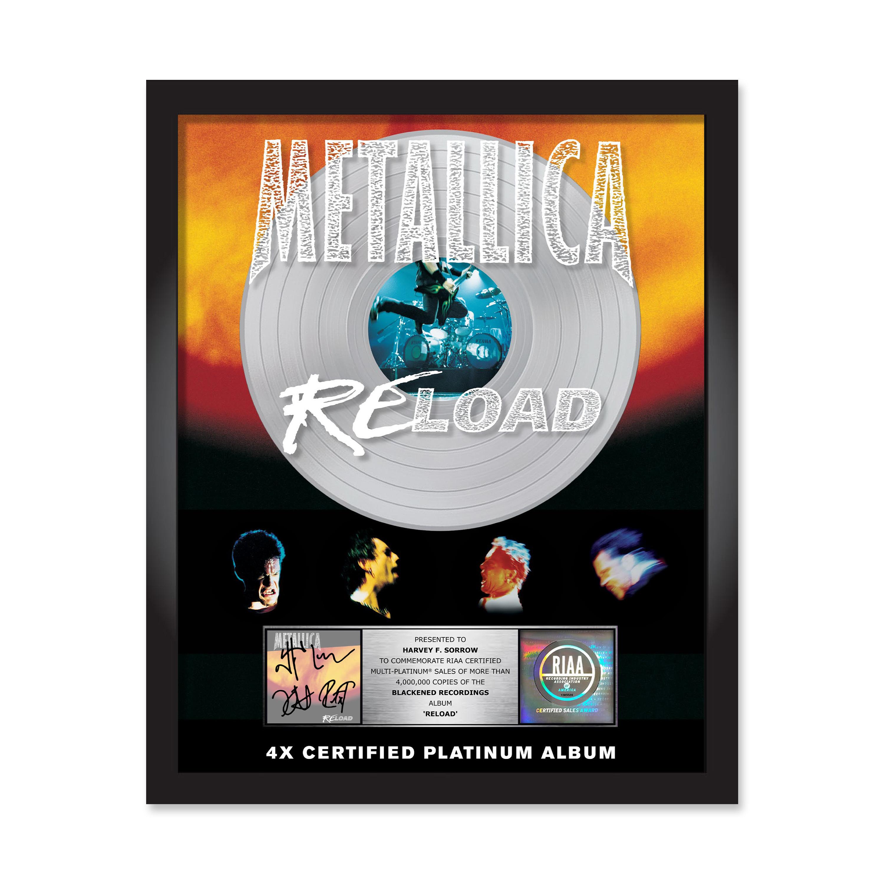ReLoad Platinum Award Plaque - Signed