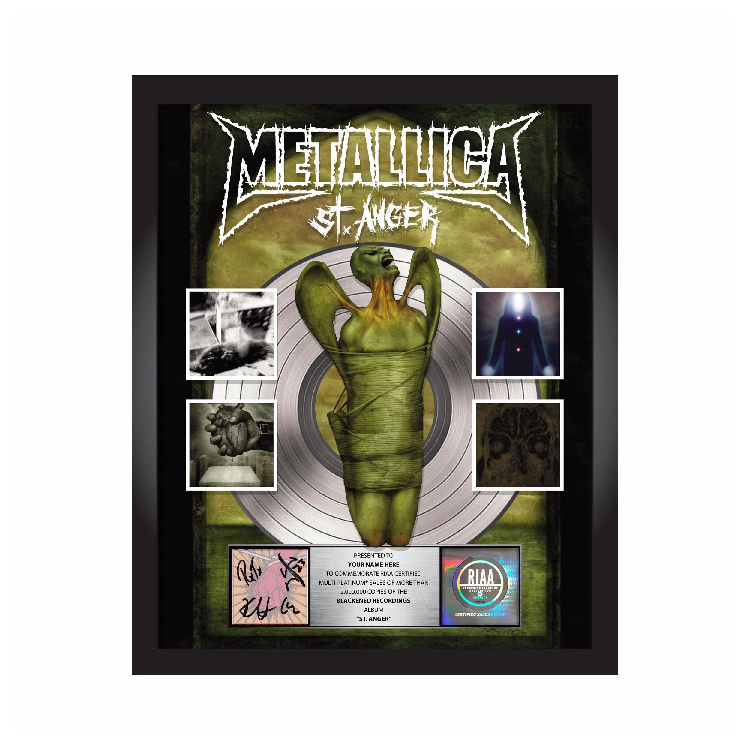 St. Anger Platinum Award Plaque - Signed