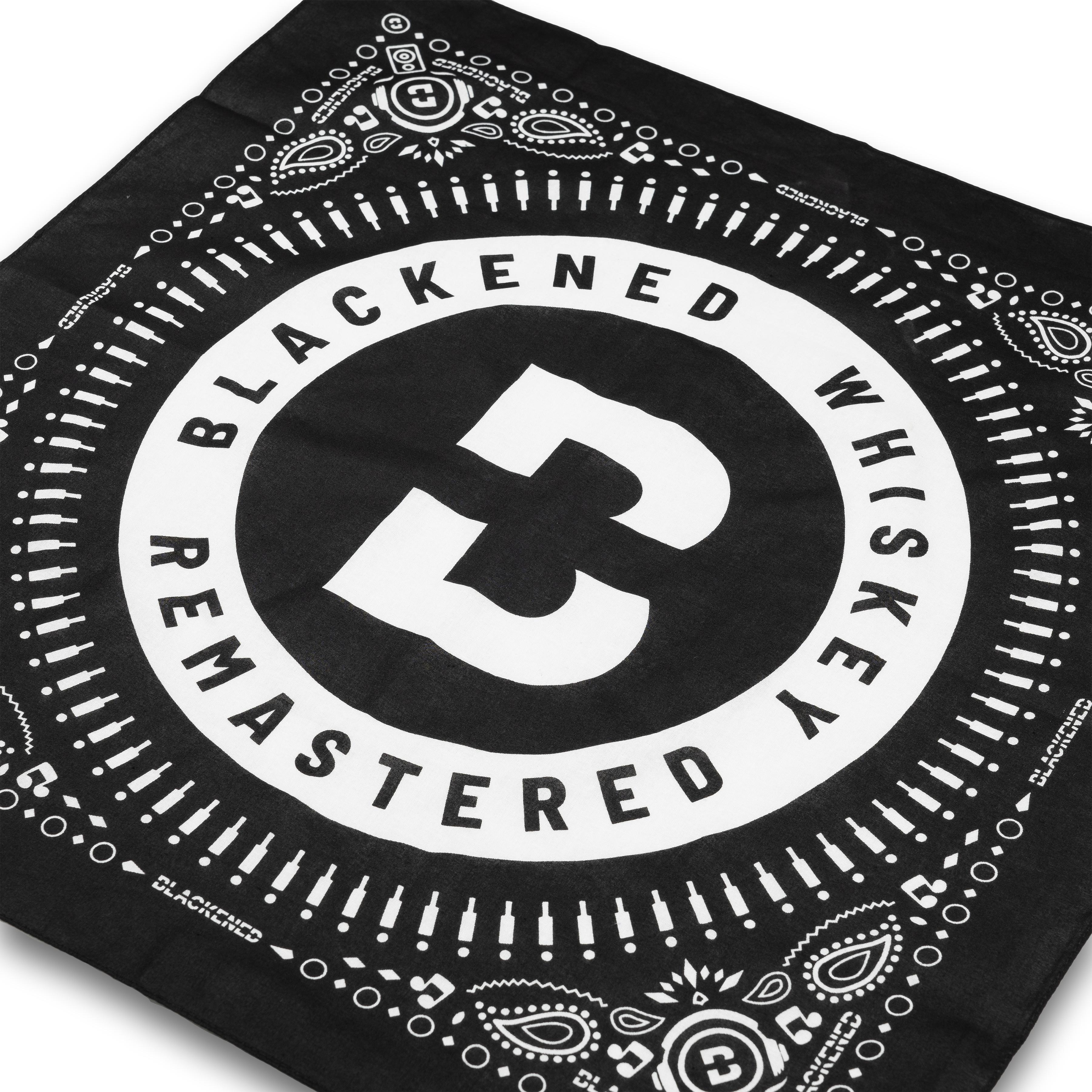 Blackened Whiskey Circle Logo Bandana
