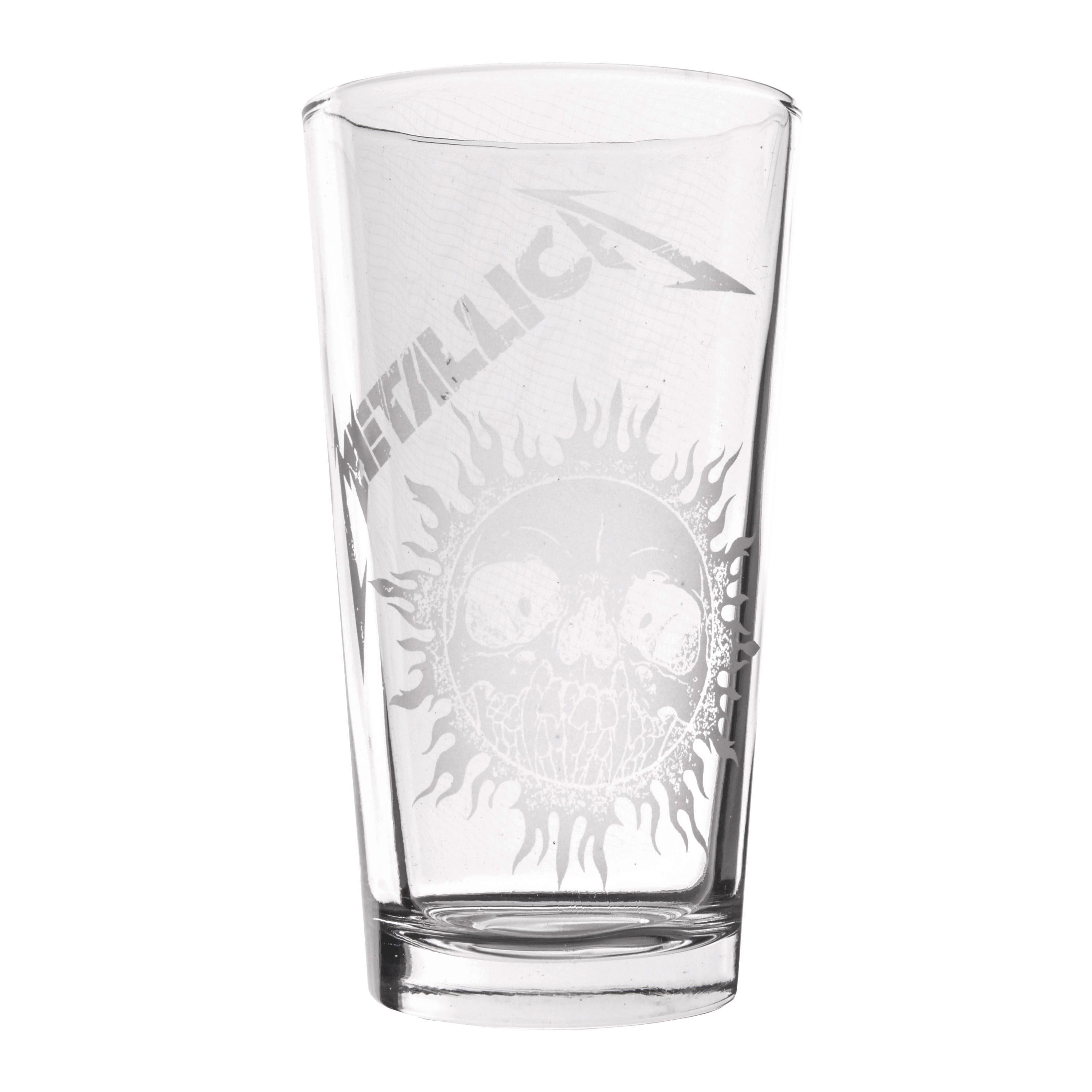 Flaming Skull Pint Glass Set
