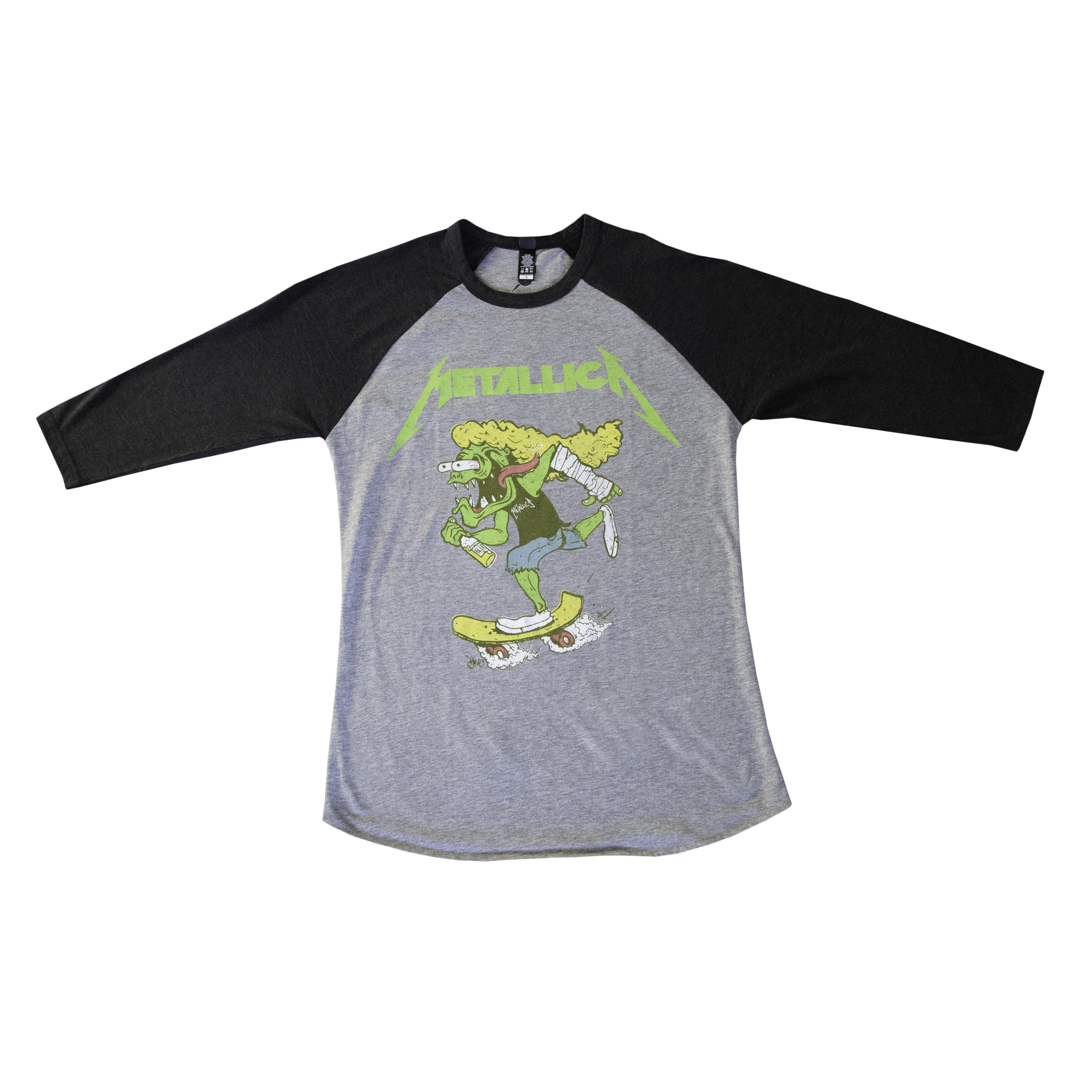 Hetfield Skates Raglan (Gry/Blk) - XL