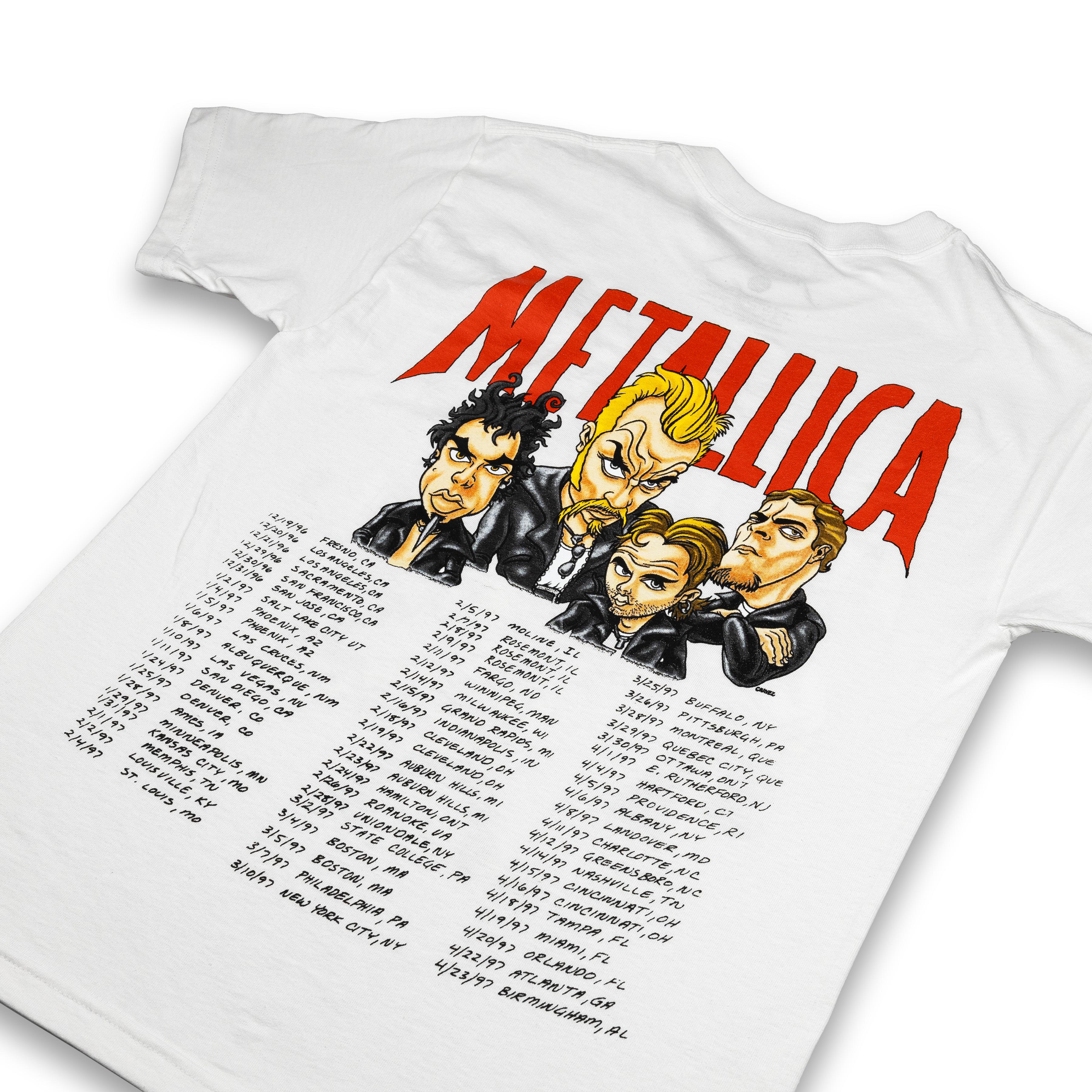 1996-1997 Cartoon Tour T-Shirt (WHITE) | Metallica.com