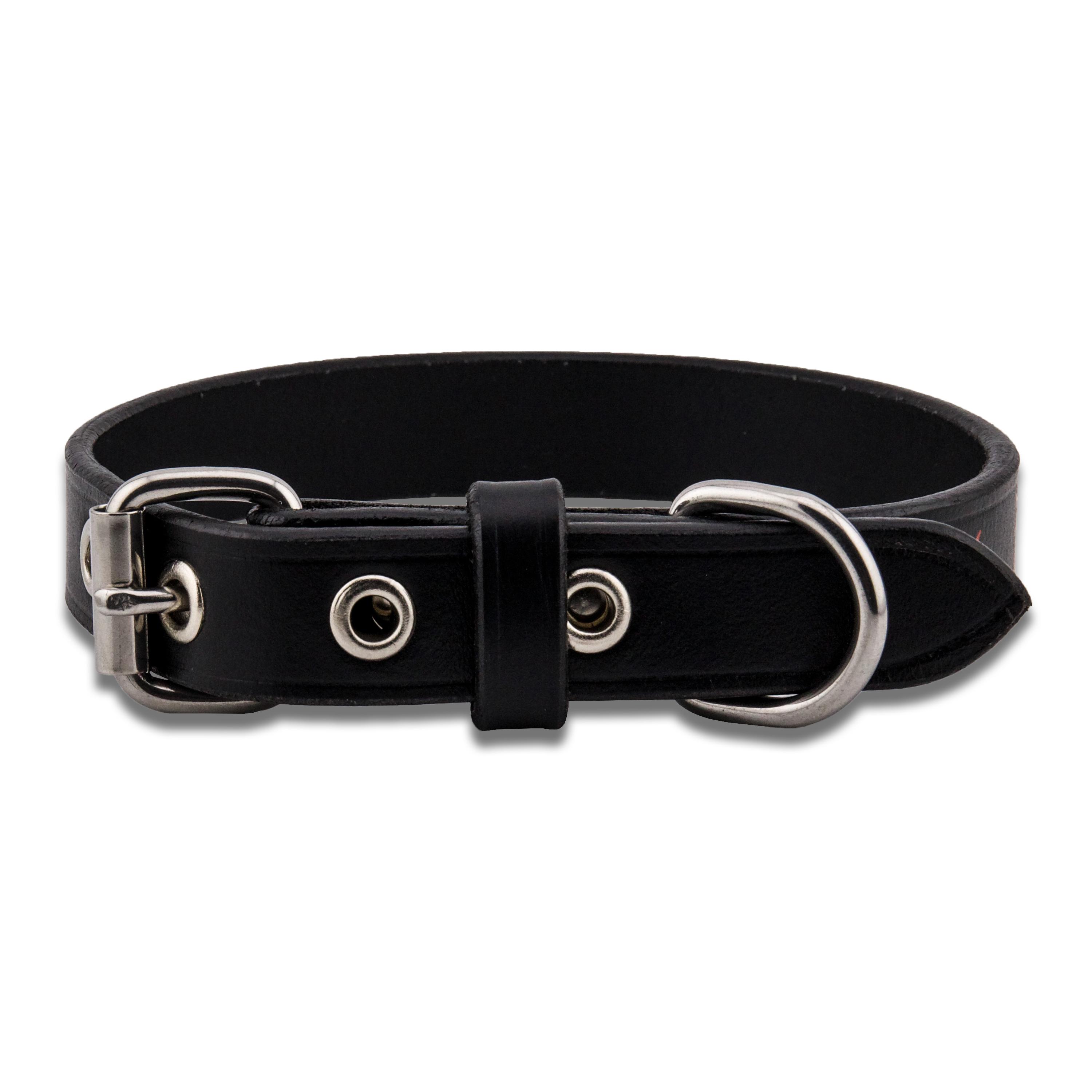 Ninja Star Leather Dog Collar