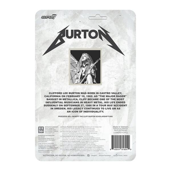 Cliff Burton ReAction Figure Version 2 (Red Bass)