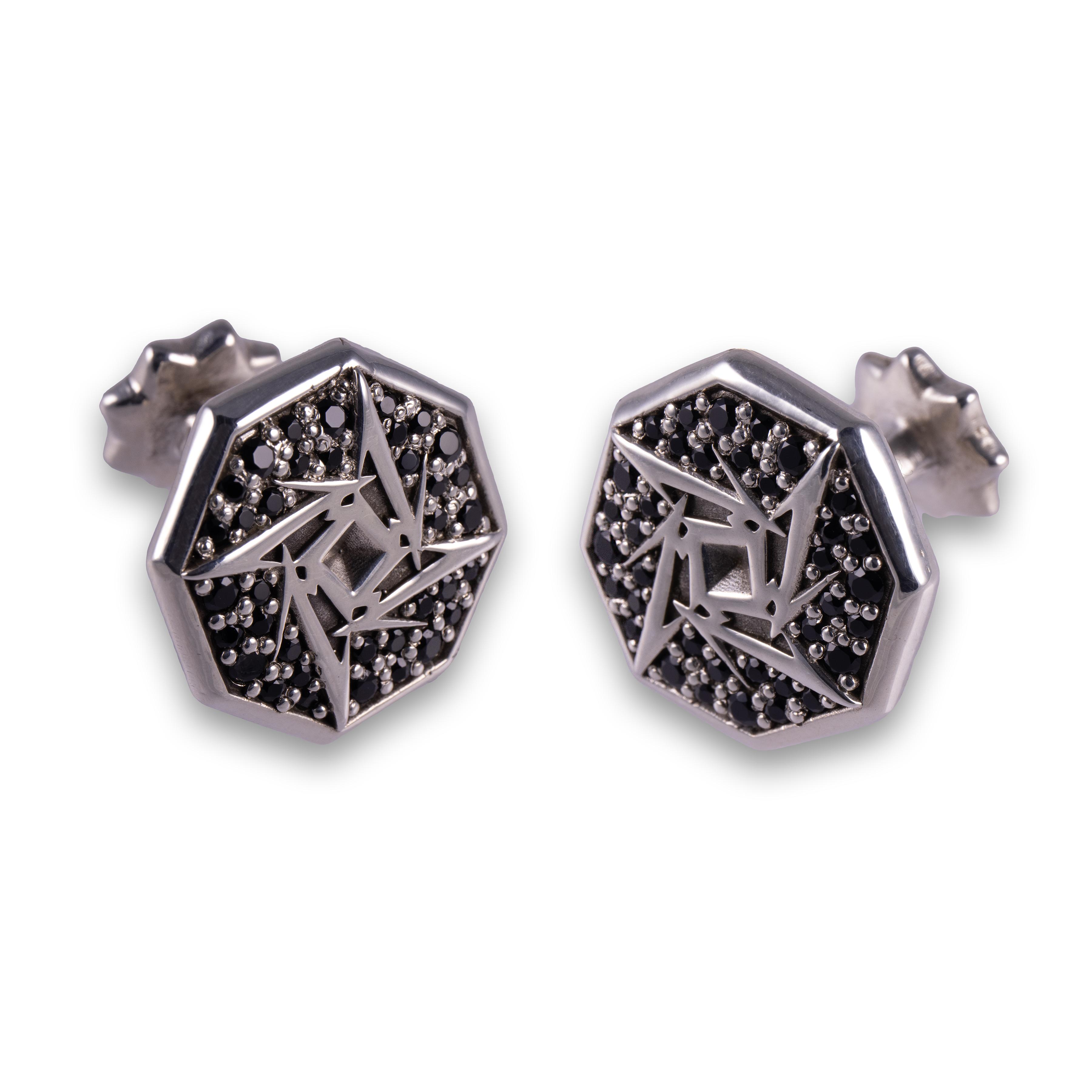 Silver Luthier Ninja Star Cufflinks