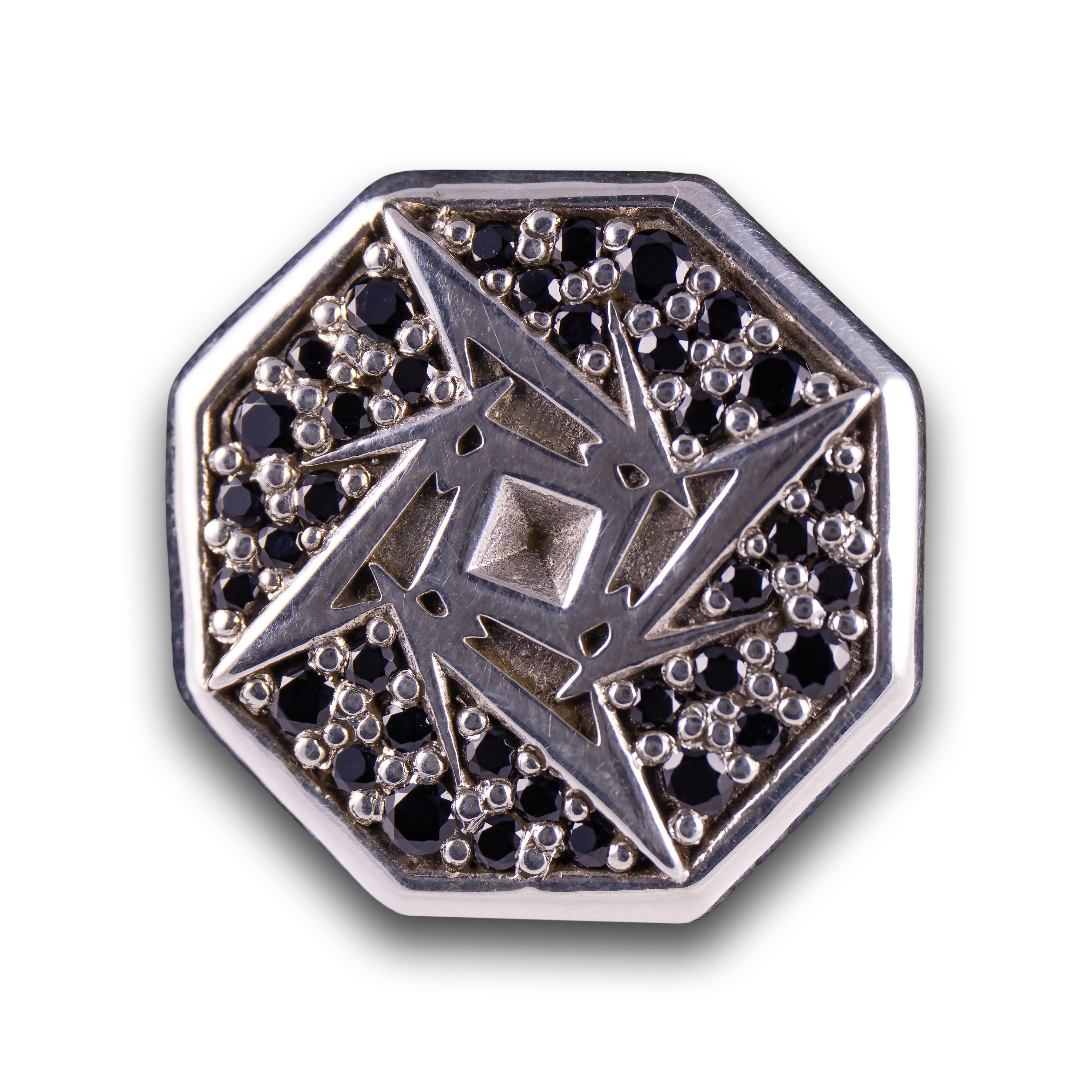 Silver Luthier Ninja Star Cufflinks