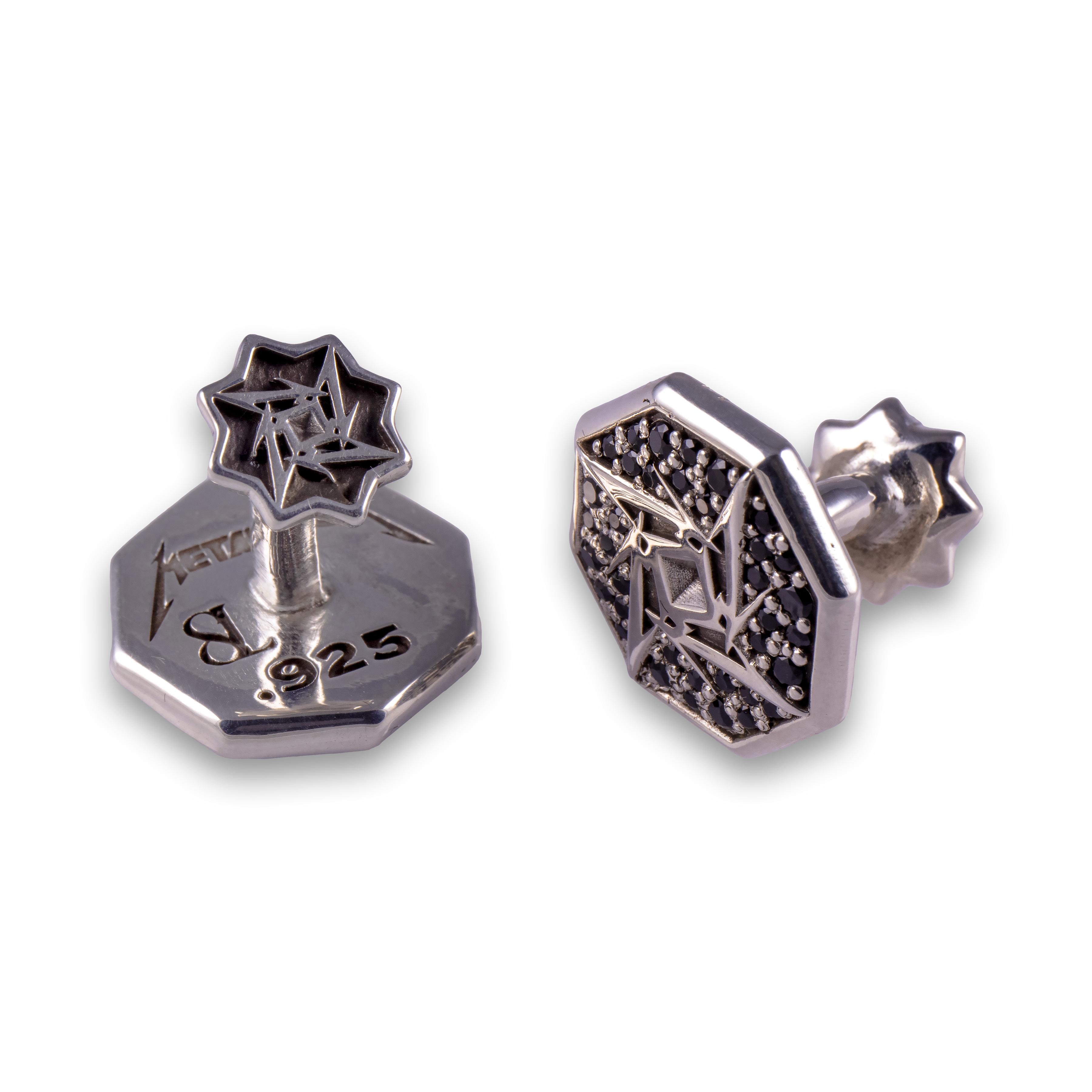 Silver Luthier Ninja Star Cufflinks