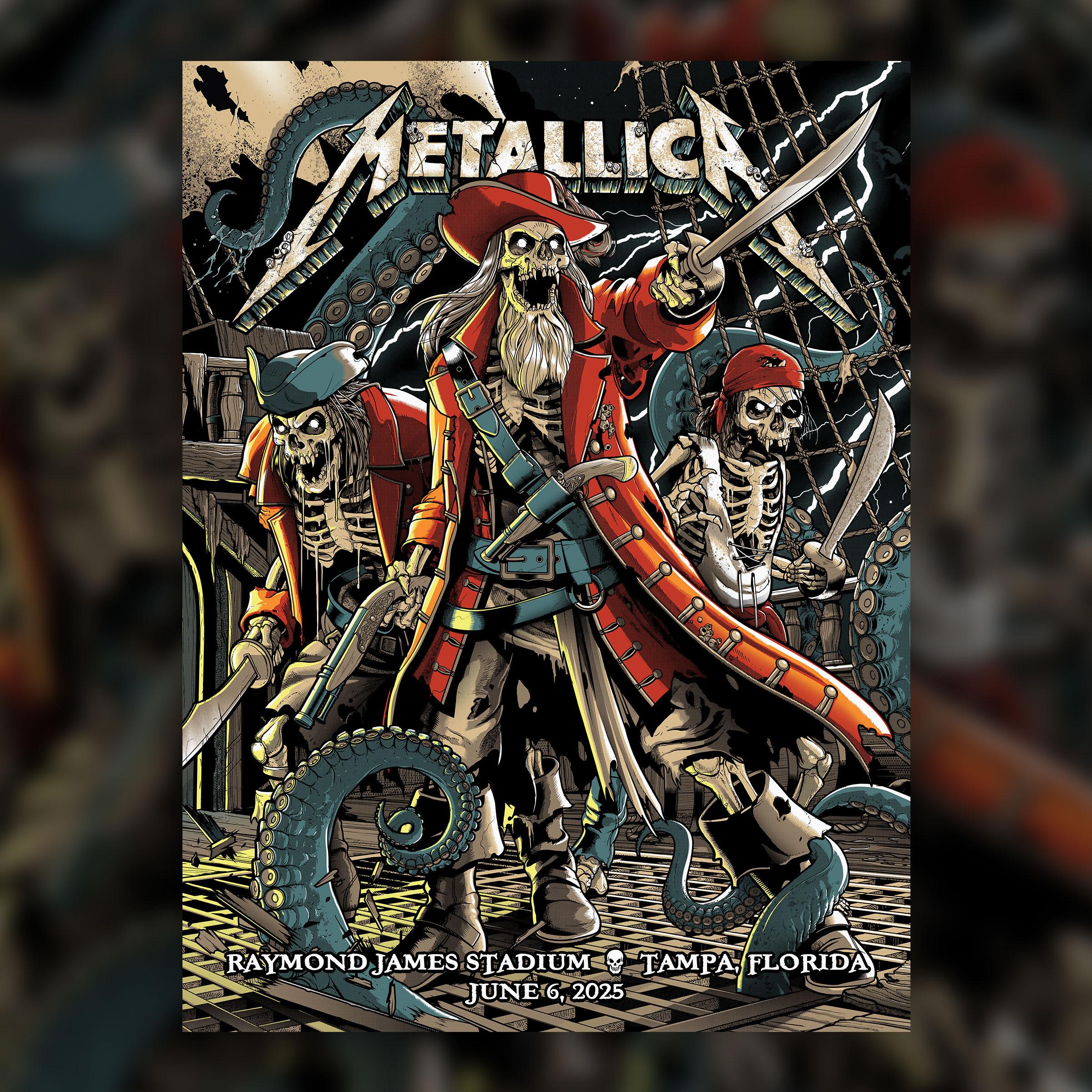Tampa June 6, 2025 Screen Printed Concert Poster | Metallica.com