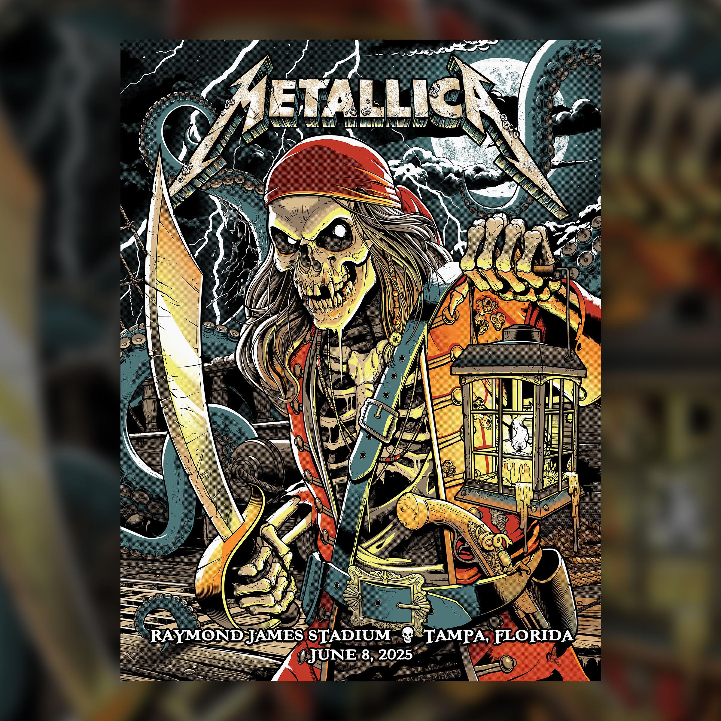 Tampa June 8, 2025 Screen Printed Concert Poster | Metallica.com