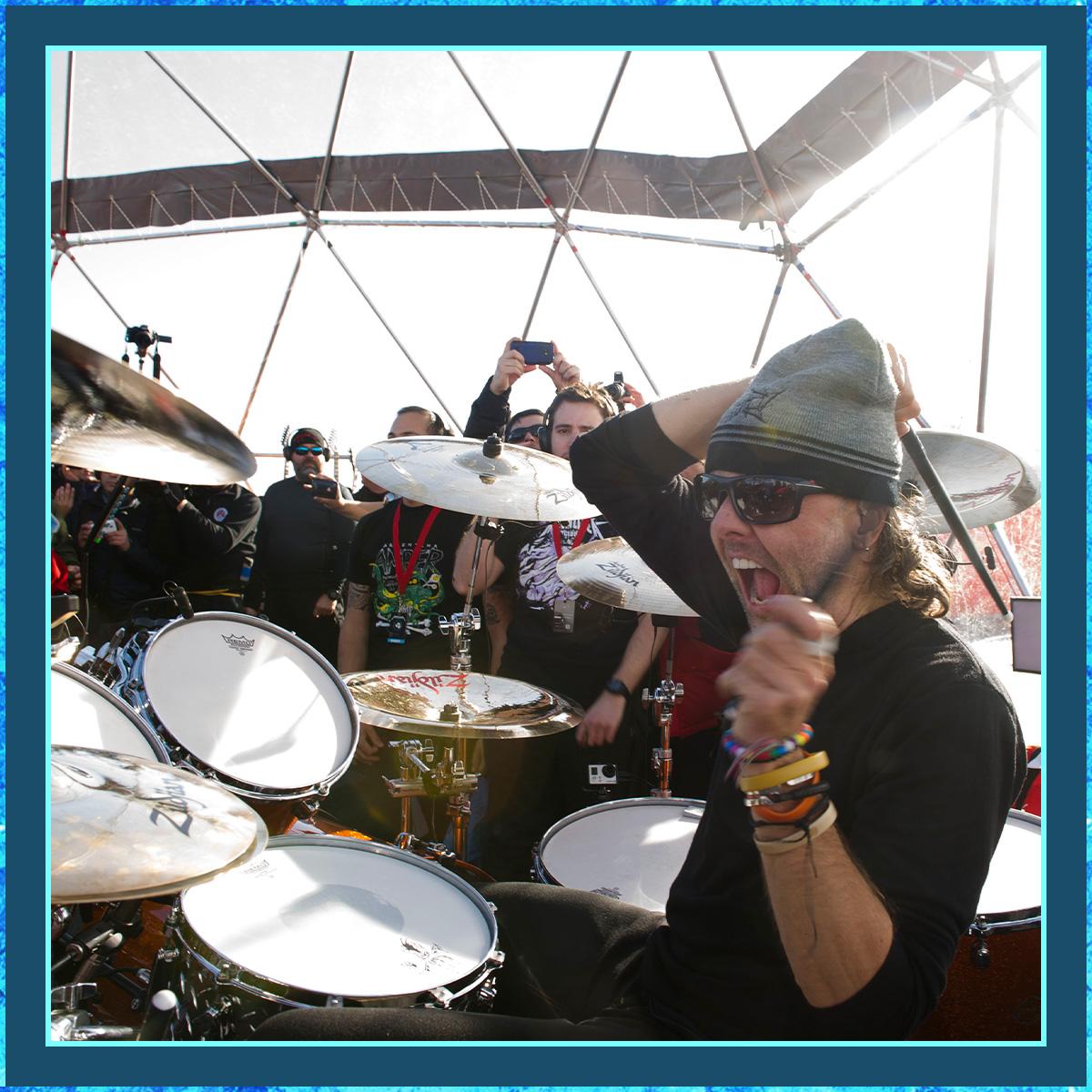 Photo of Lars Ulrich Performing in Antarctica