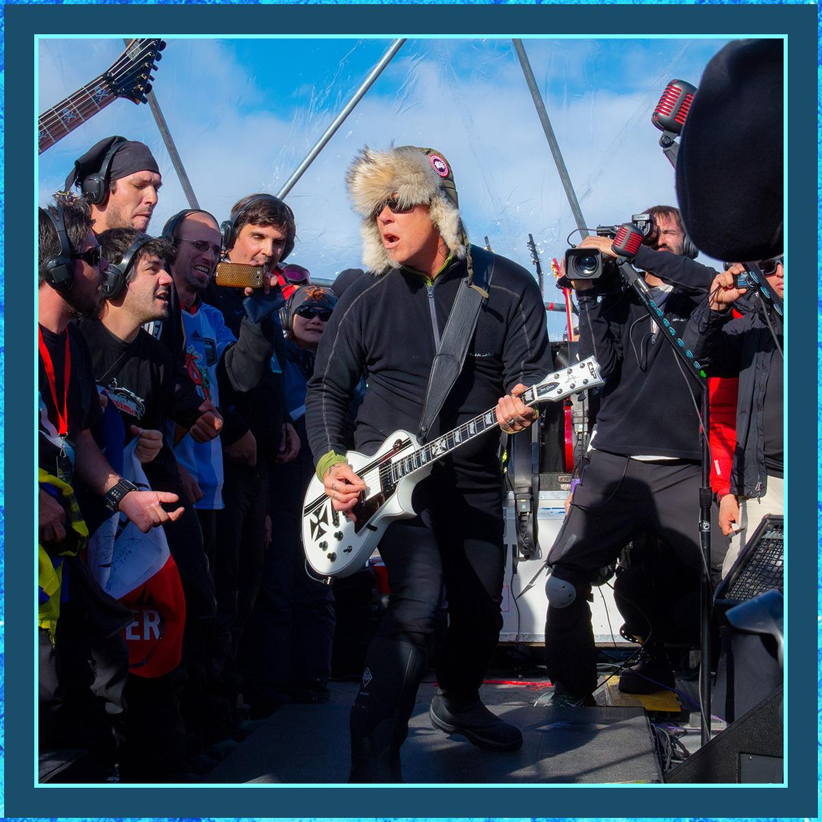 Photo of James Hetfield Performing in Antarctica