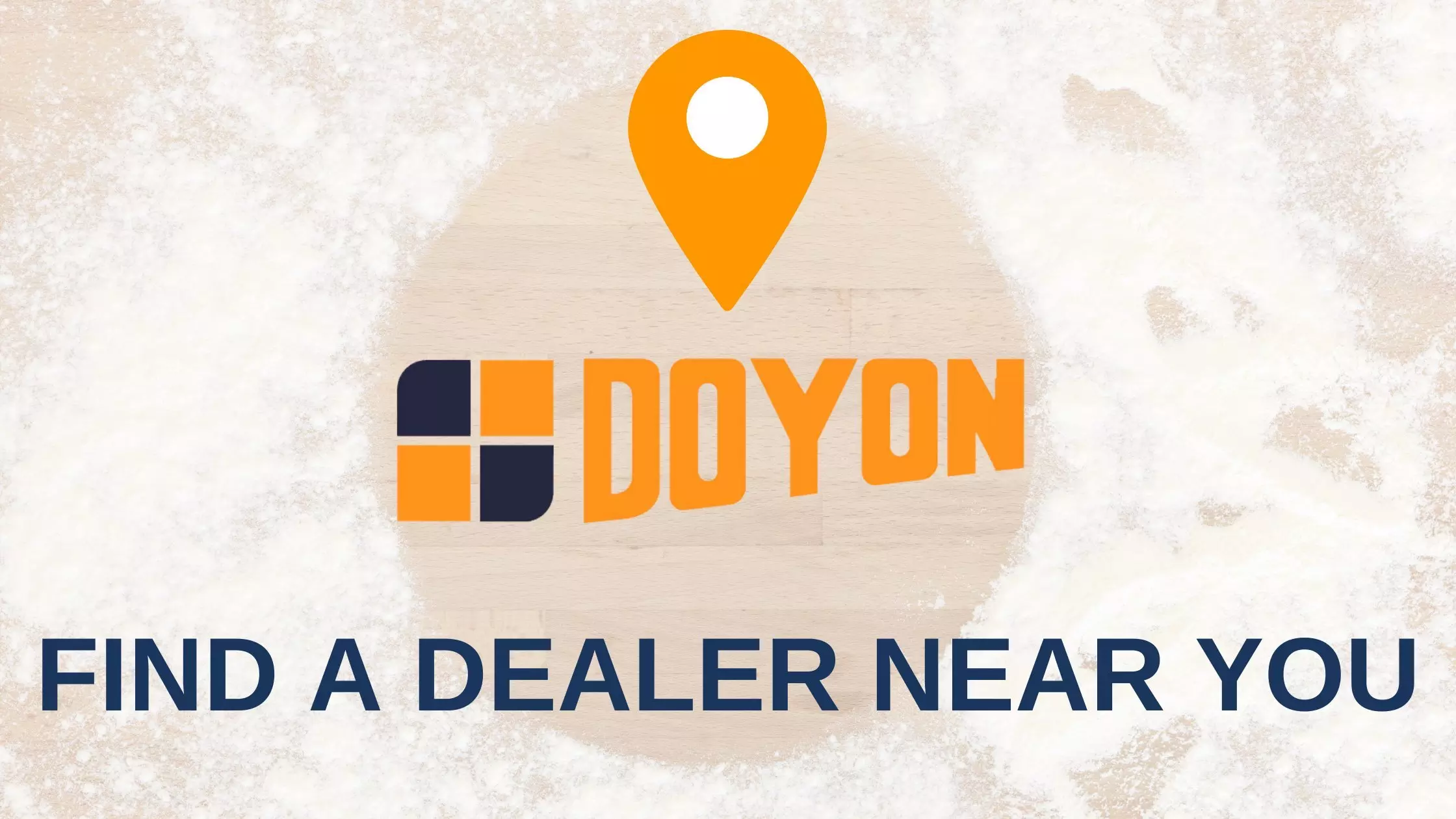 Doyon logo with a location pin. Text: "Find a dealer near you."