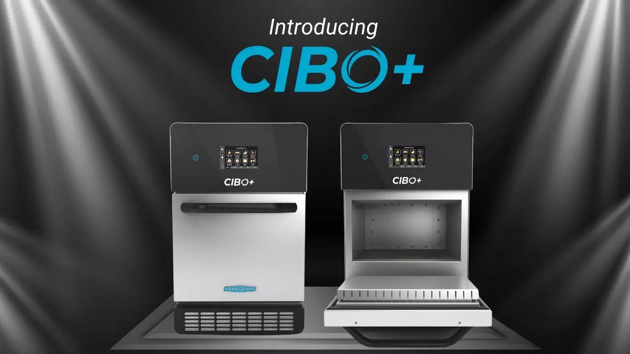 Two CIBO+ ovens, one closed and one open, with digital displays.