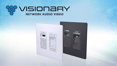 usb-c wallplates with visionary logo