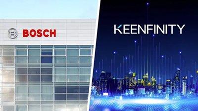 split image with bosch and keenfinity logos