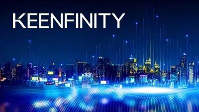 blue background with skyline