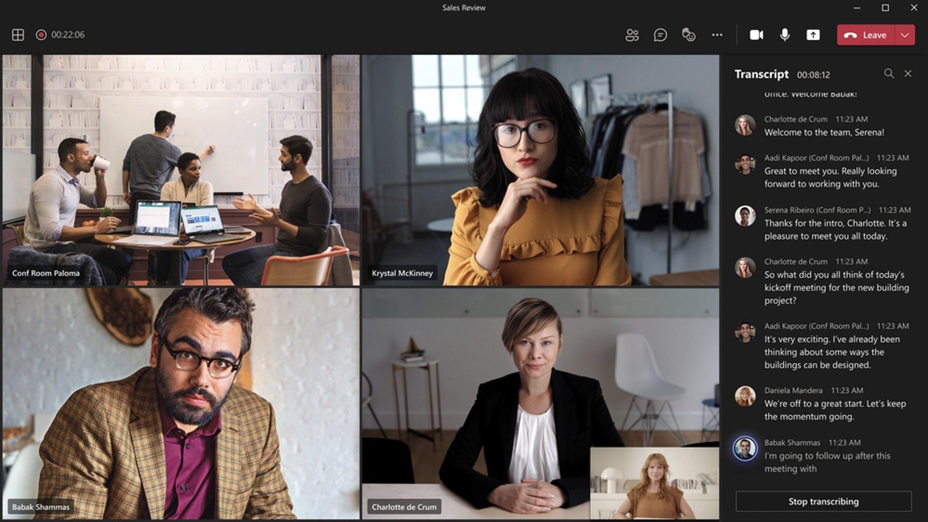 a screenshot of a video conference on a computer screen