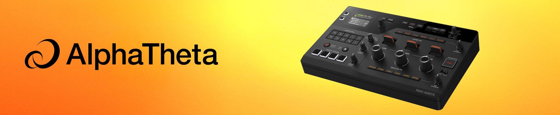 dj player unit with alphateta logo