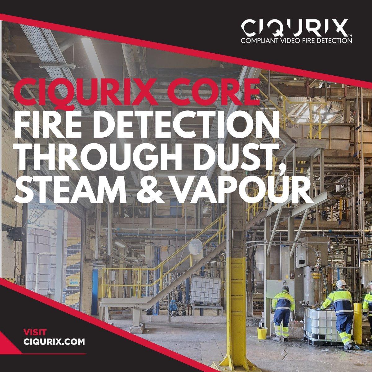 a poster for a fire detection system through dust and vapour
