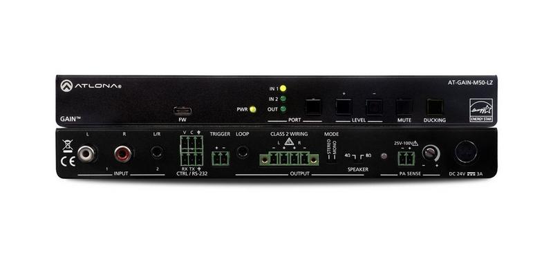 Atlona AT-GAIN-M50-LZ Audioverstrker, Stereo/Mono, 2x25W
