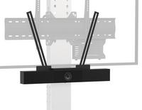 Axeos Poly Studio holder below the screen, on the vesa bar