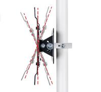 B-Tech AV Mounts SYSTEM V CCTV Ceiling Mount VESA 100 Tilt Screen + Dome Surv. Cam - 2m 38mm
