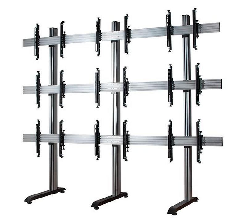 B-Tech AV Mounts SYSTEM X - Mounting System 3x3 Univ. Freestanding Videowall - 46-55" Displ