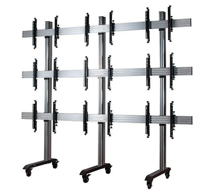 B-Tech AV Mounts SYSTEM X - Mounting System 3x3 Univ. Mobile Videowall - 55-60" Displ