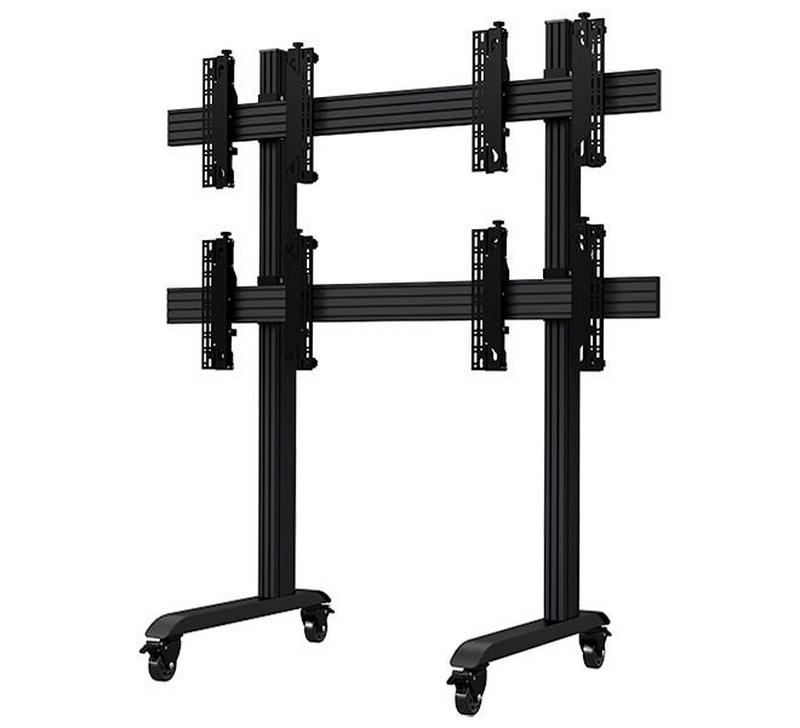 B-Tech AV Mounts SYSTEM X - Mounting System 3x3 Univ. Mobile Videowall - 46-55" Displ