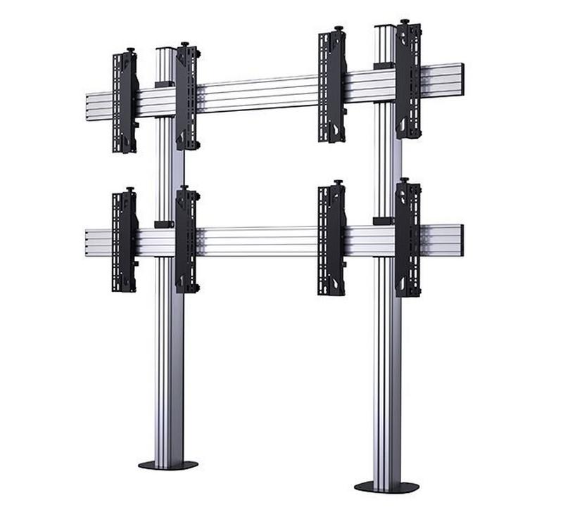 B-Tech AV Mounts SYSTEM X - Mounting System 2x2 Univ. Bolt Down Videowall - 46-60" Displ