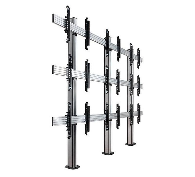 B-Tech AV Mounts SYSTEM X - Mounting System 3x3 Univ. Bolt Down Videowall - 46-55" Displ