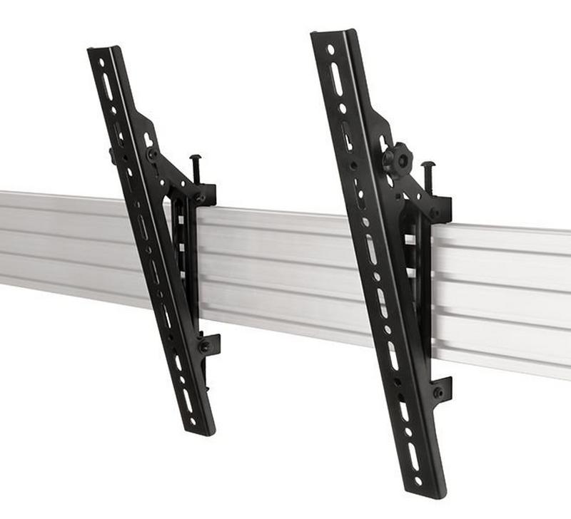 B-Tech AV Mounts SYSTEM X - VESA 400 Flat Screen Interface Arms with Tilt for BT8390 (Pair) Black