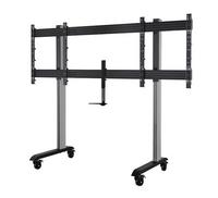 B-Tech AV Mounts SYSTEM X - XL Twin Screen VC Trolley with Webcam Shelf for 65-75" VESA 600x800