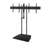 B-Tech AV Mounts SYSTEM X - Twin Screen VC Floor Trolley with Webcam Shelf for 75-86" VESA 1000x801