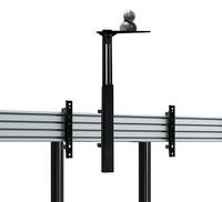 B-Tech AV Mounts SYSTEM X - Twin Screen VC Floor Trolley with Webcam Shelf for 75-86" VESA 1000x801