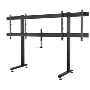 B-Tech AV Mounts SYSTEM X - XXL Twin Scr. VC Stand with Webcam Shelf for 65-75" VESA 600x801