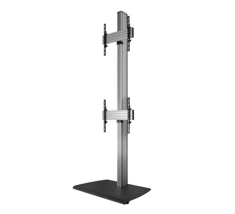 B-Tech AV Mounts SYSTEM X  Floor Stand Dual Stack Flat Screen (VESA 600 x 400) - 2.4m