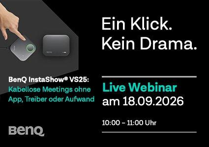 BenQ InstaShow® Webinar am 18.09. um 10 Uhr!