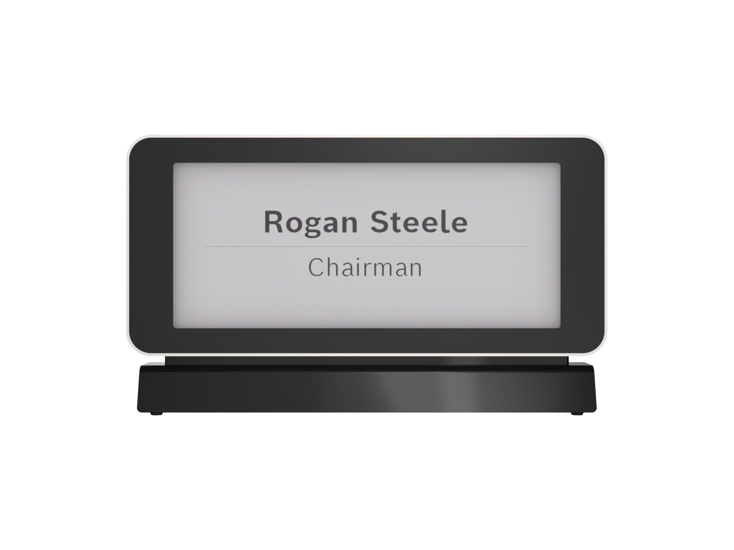 a sign that says rogan steele chairman on it