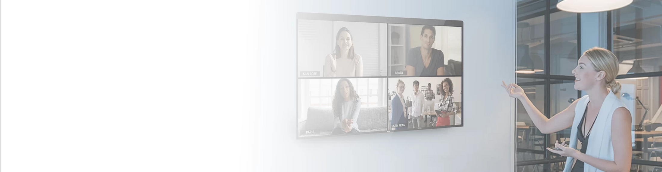 a lady speaking to a conference screen