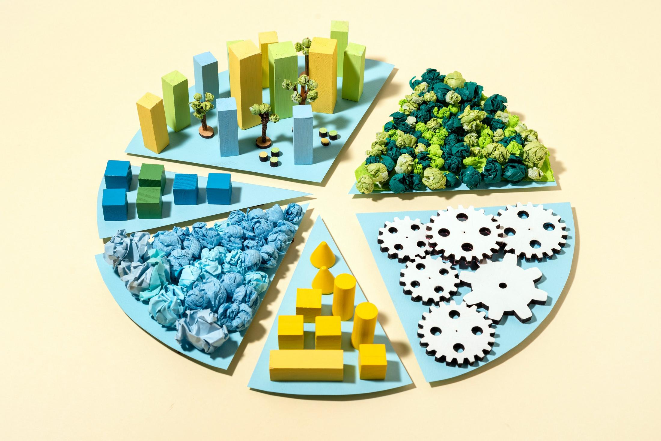 Un schéma d’une ville avec différents types de bâtiments