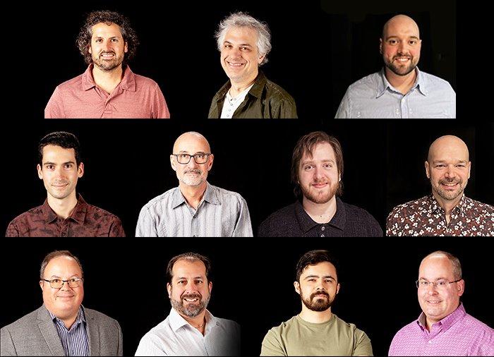 a group of men are shown in a collage of photos
