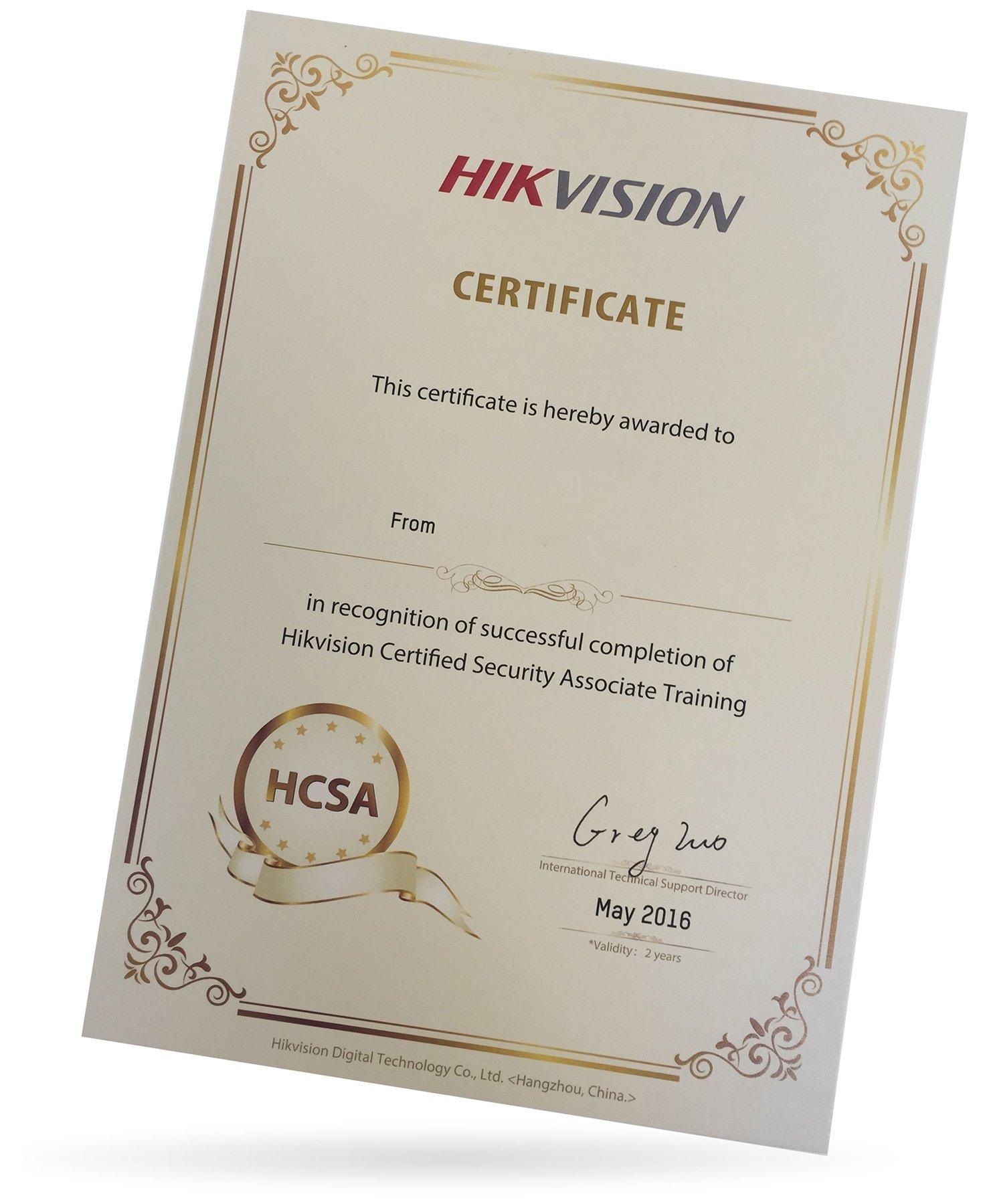 DVS Training Certificate