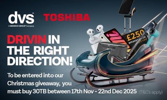 a poster advertising a toshiba drive in the right direction