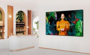 a picture of a bar with a sign that says new collection