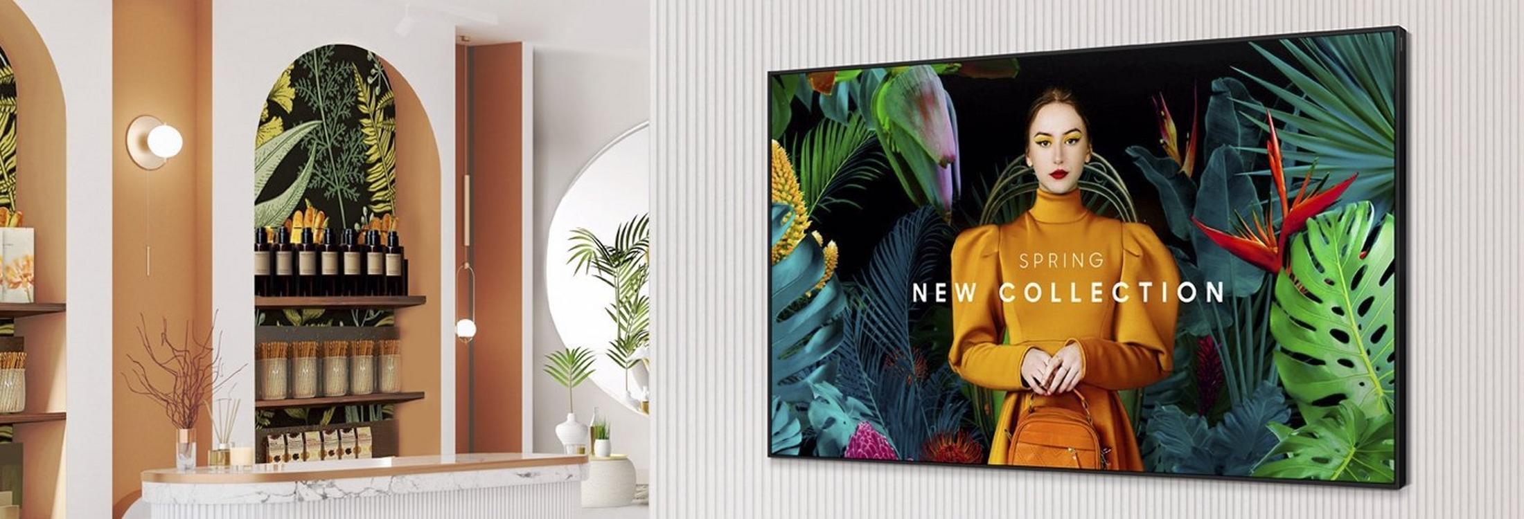 a picture of a bar with a sign that says new collection